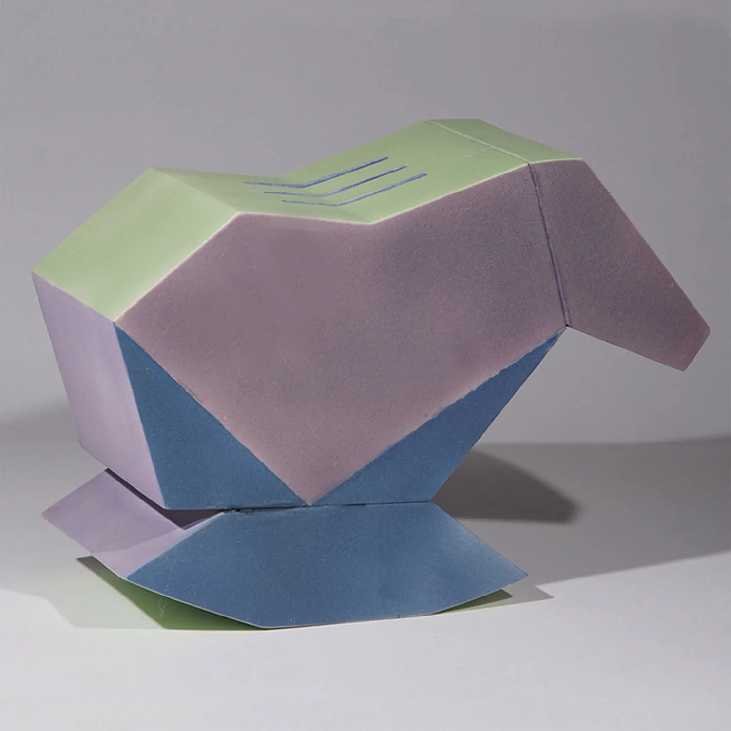 SILHOUETTE CUP I.35 (shadow), 1986, porcelain, 6 x 8 x 3”, Artist’s Collection