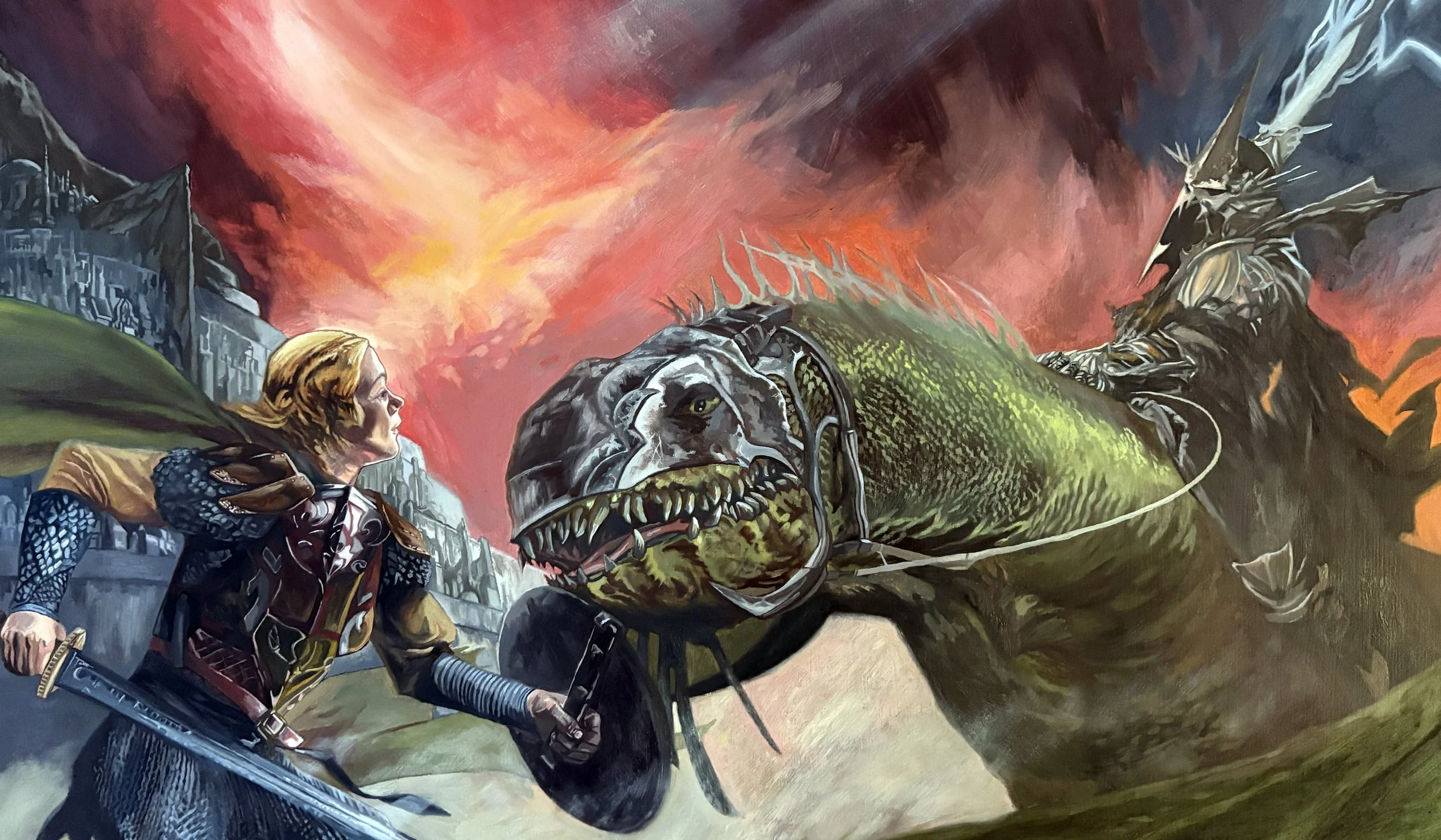 "Eowyn Vs The Witch-King" - Oil on Panel