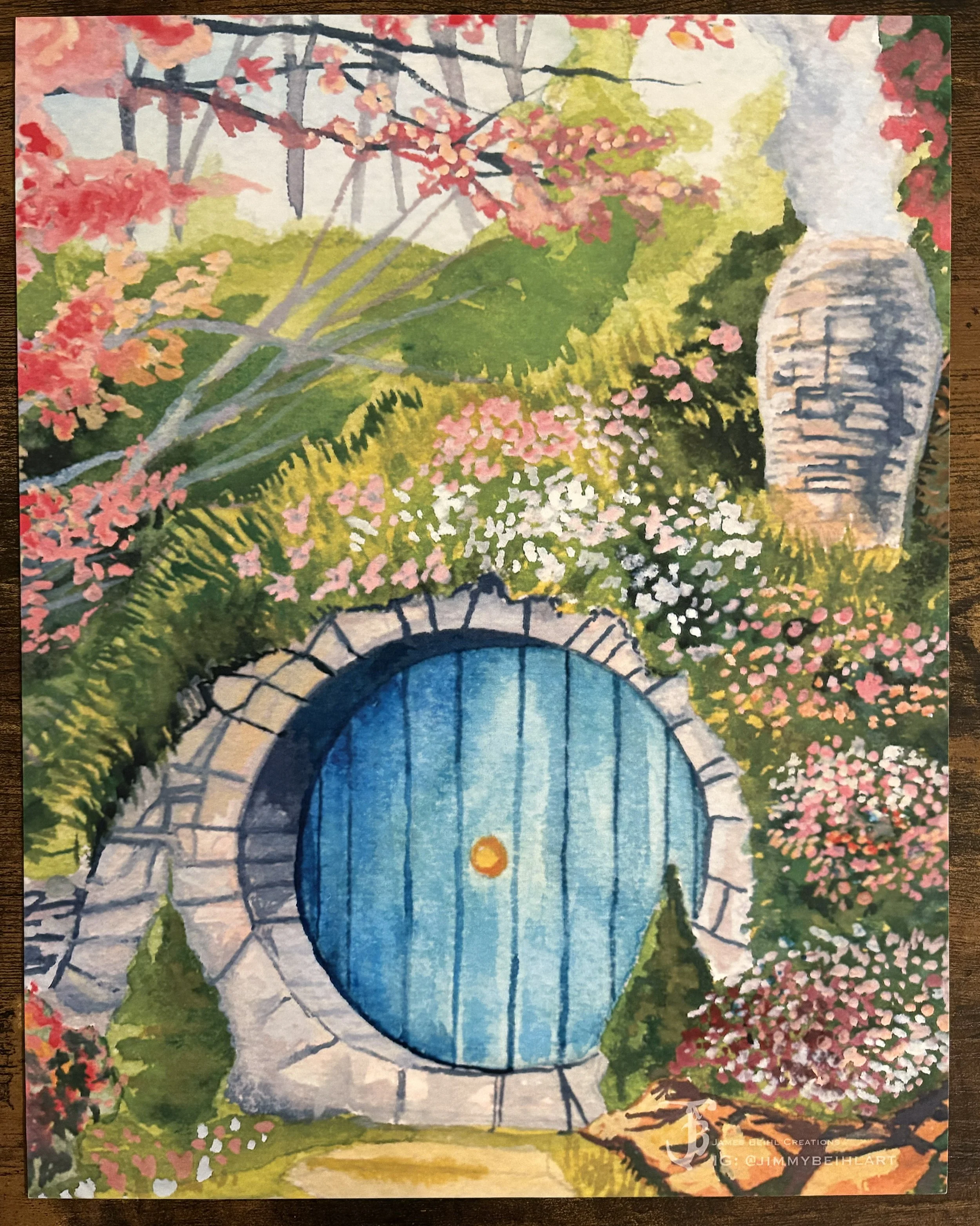 Spring Mushroom House Print
