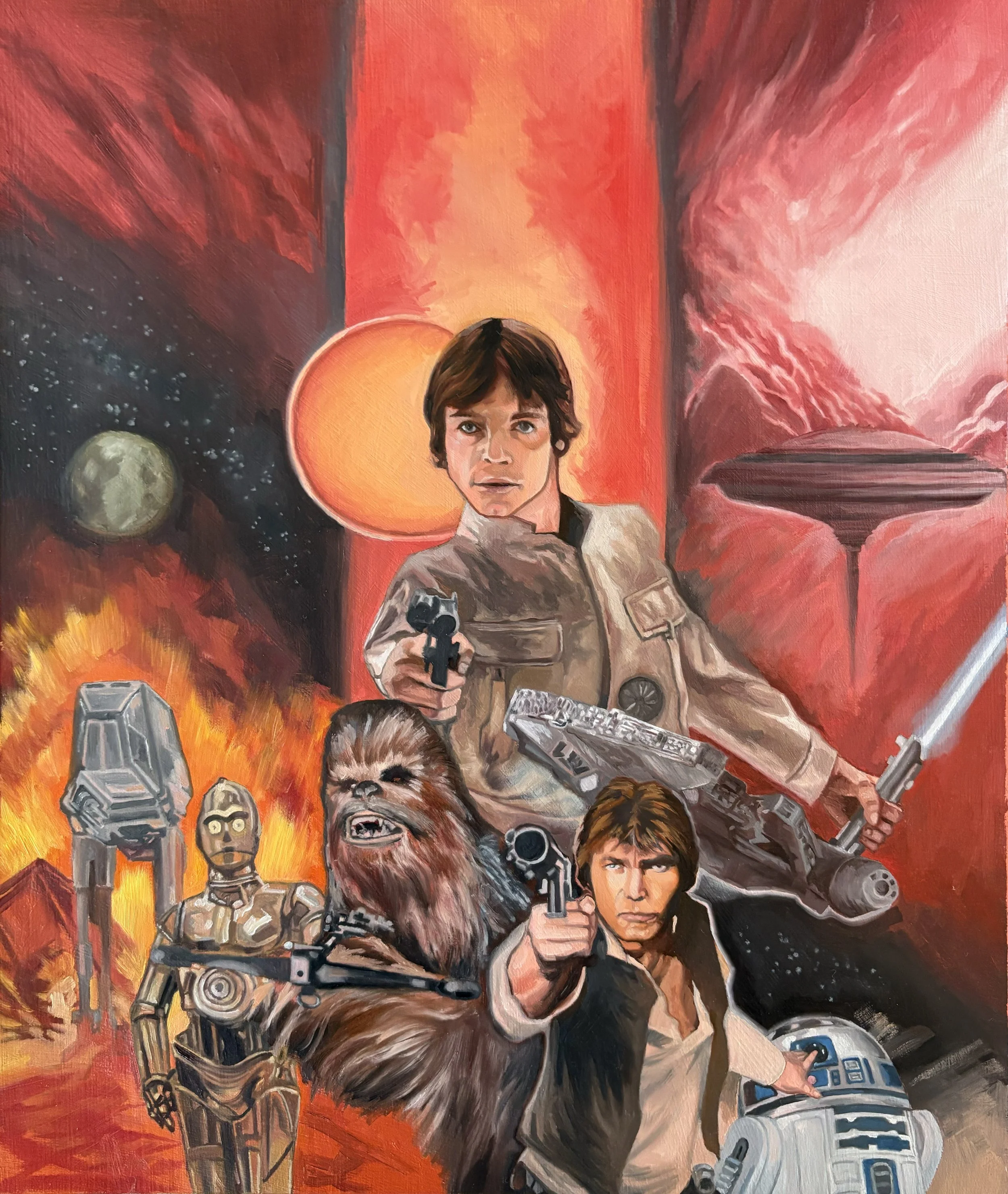  "Empire Strikes Back",  Oil on Canvas Paper