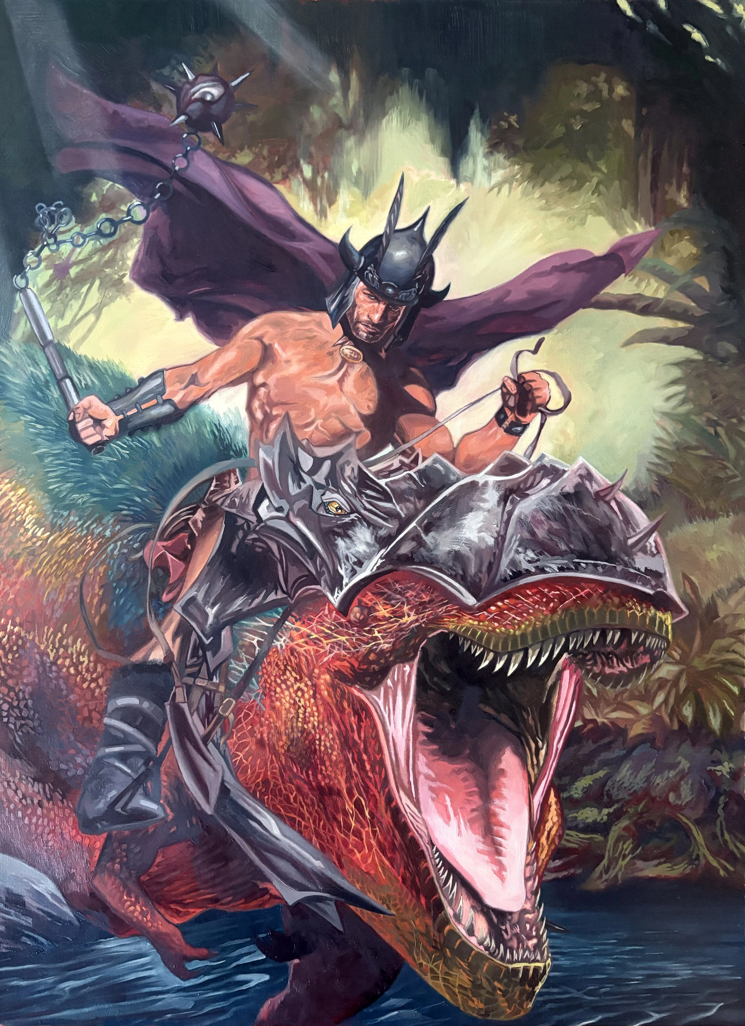 The Marauder - 18' x 24' Oil on Canvas Paper