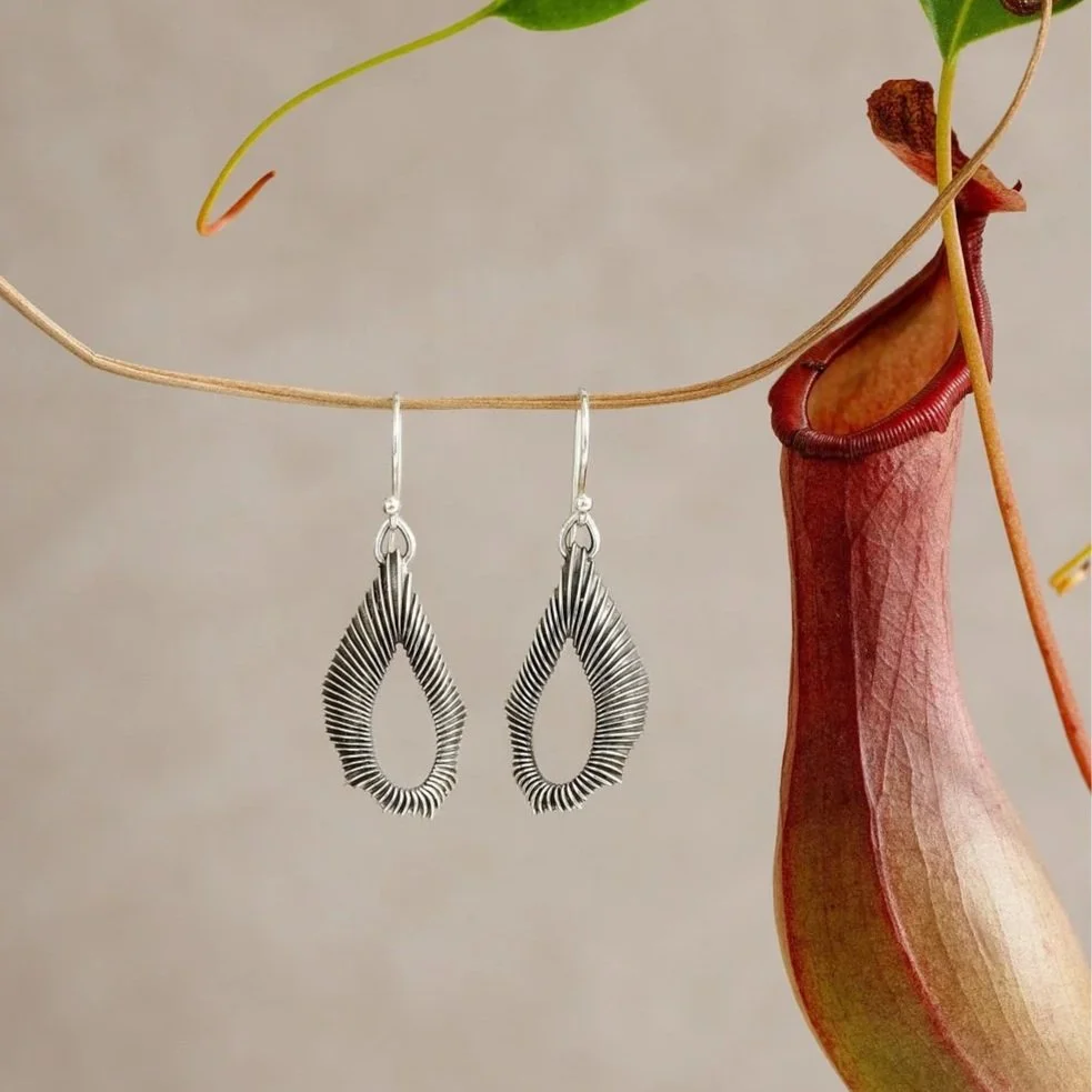 Pitcher Plant Earrings | Nepenthes × ventrata
