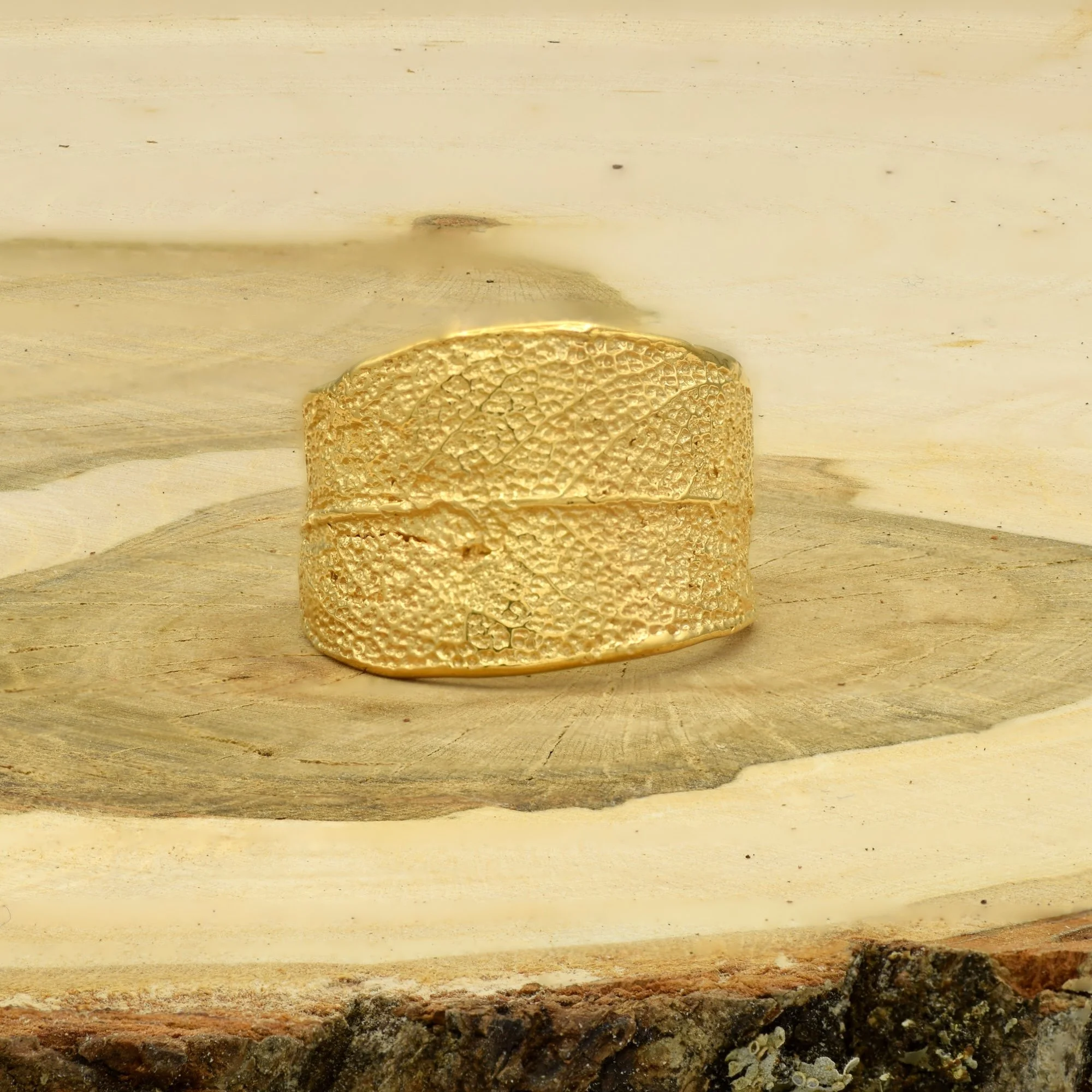 sage leaf ring size 8 ss w- vermeil - 1.jpeg