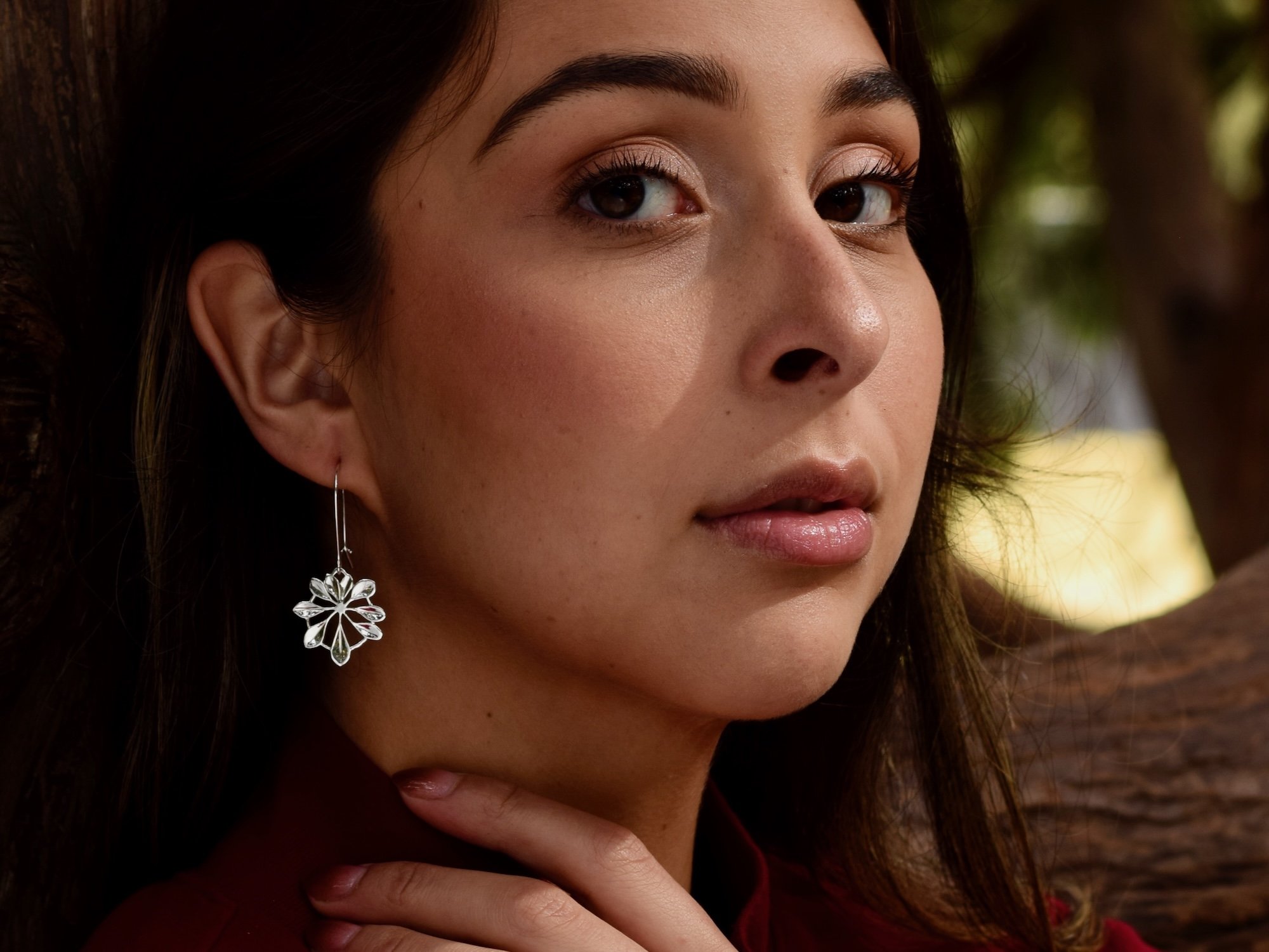 Umbrella Tree Earrings | (Heptapleurum arboricola (formerly Schefflera arboricola))