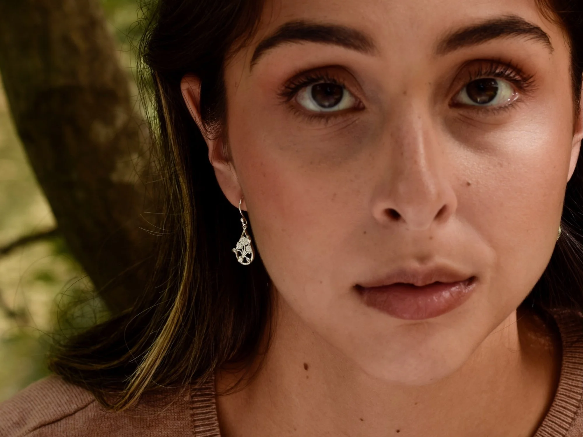 Cherry Blossom Earrings, Sterling Silver - 5.jpeg