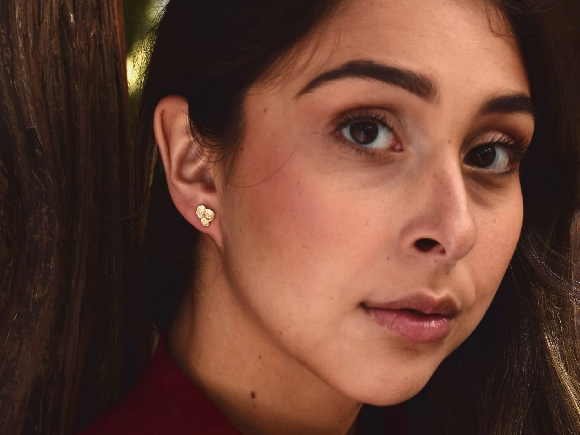 Reishi Earrings, cluster, 14k Gold - 1.jpeg