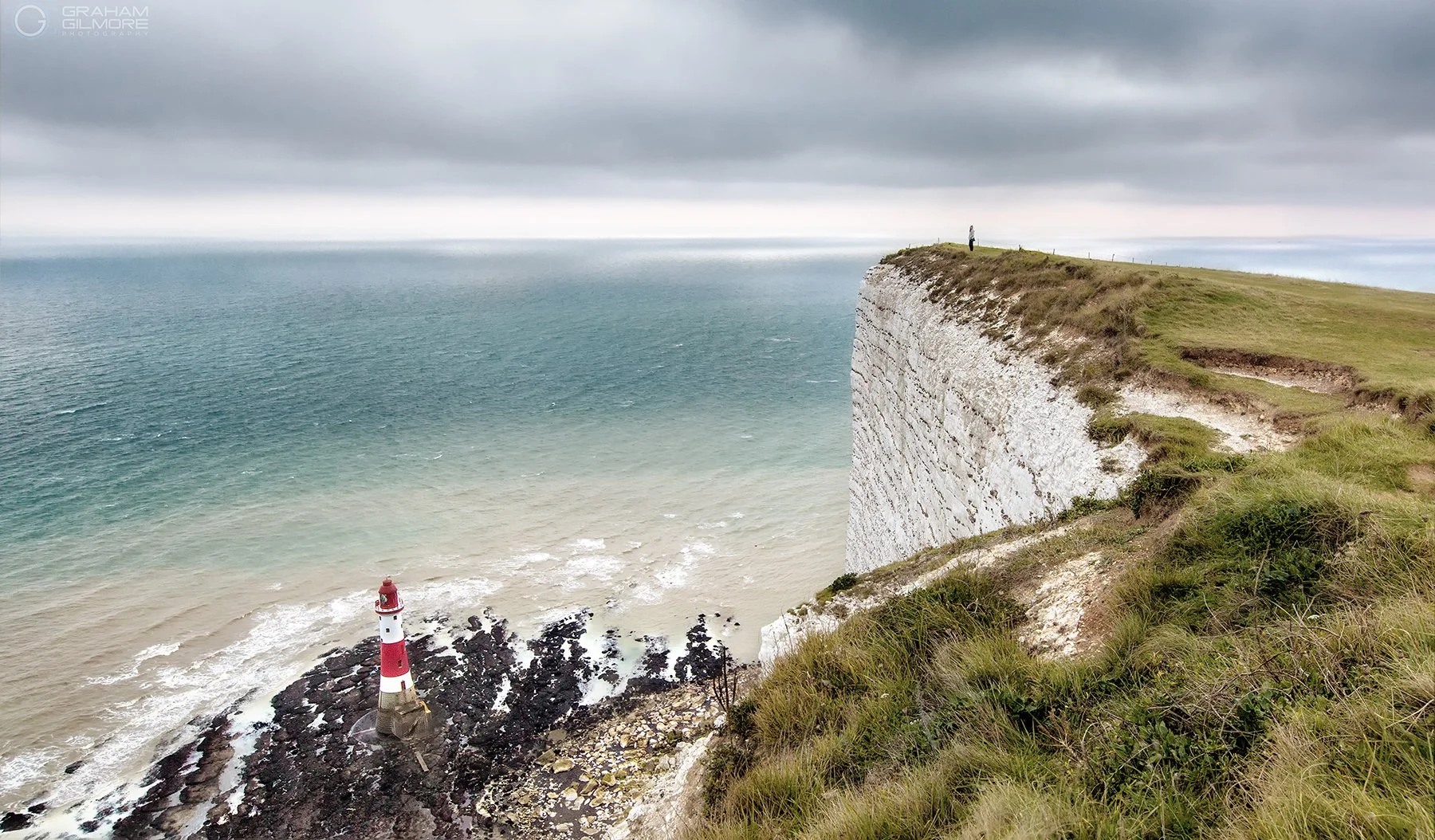 Beachy Head in a Storm Lighthouse below.jpg