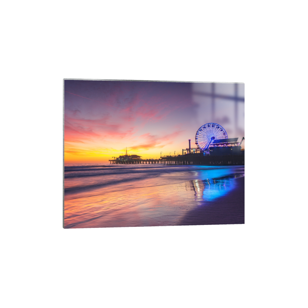 Santa Monica Pier at sunset - Fine Art Print by Graham Gilmore