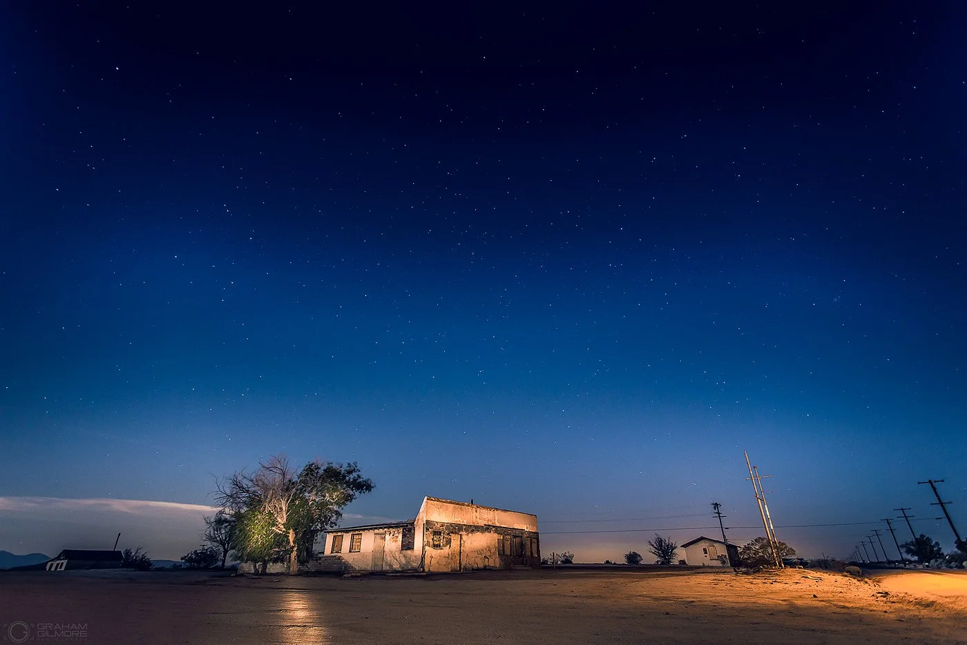 Mojave desert at night road and stars.jpg