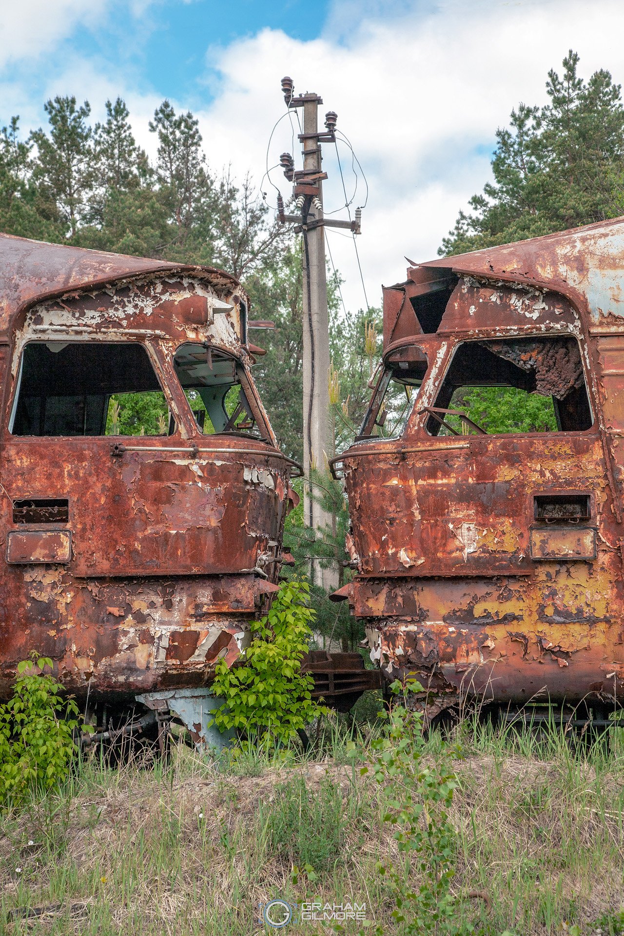 Yanov Station Radioactive Train Engines Chernobyl Ukraine