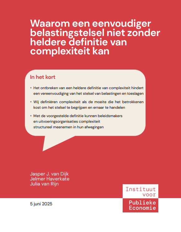 Waarom een eenvoudiger belastingstelsel niet zonder heldere definitie van complexiteit kan