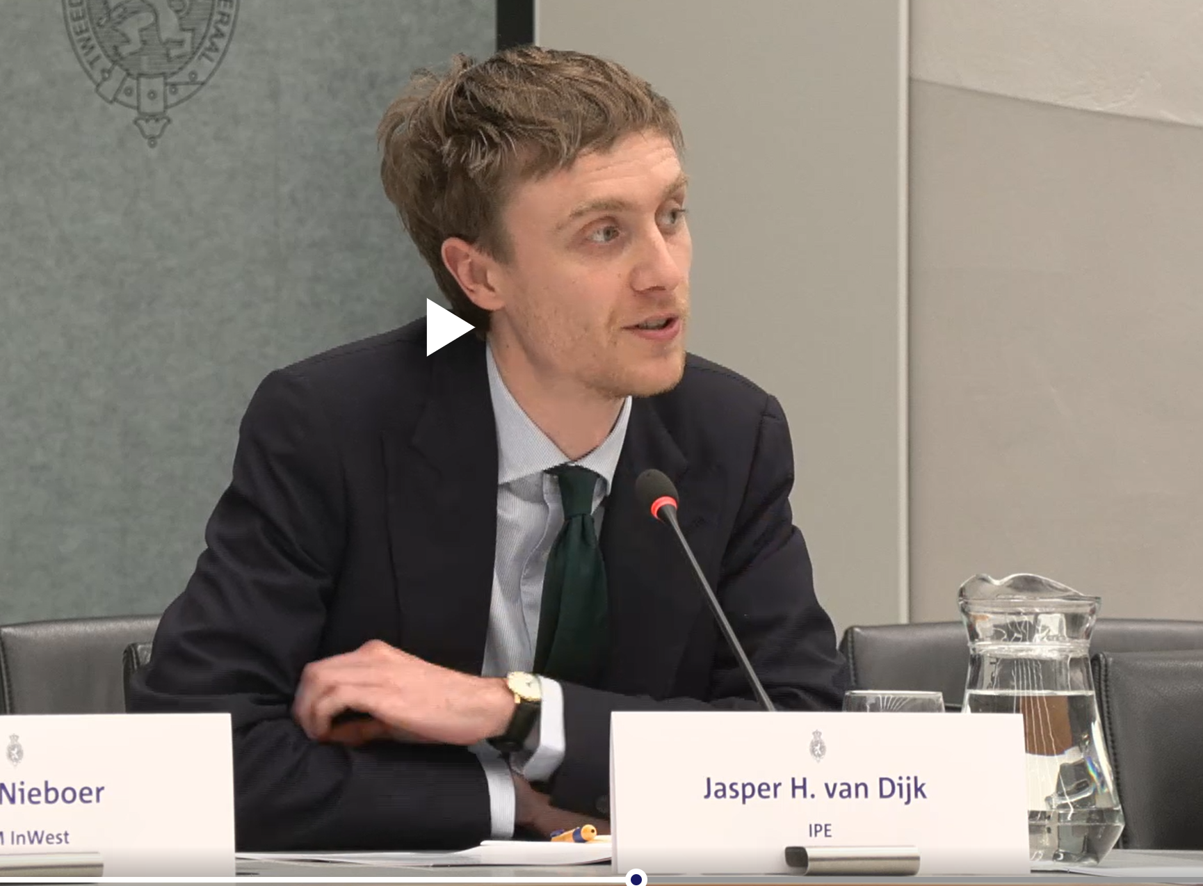 Jasper H. van Dijk bij rondetafelgesprek Tweede Kamer