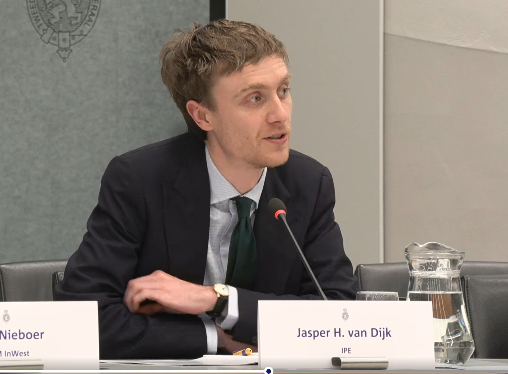 Jasper H. van Dijk bij rondetafelgesprek Tweede Kamer