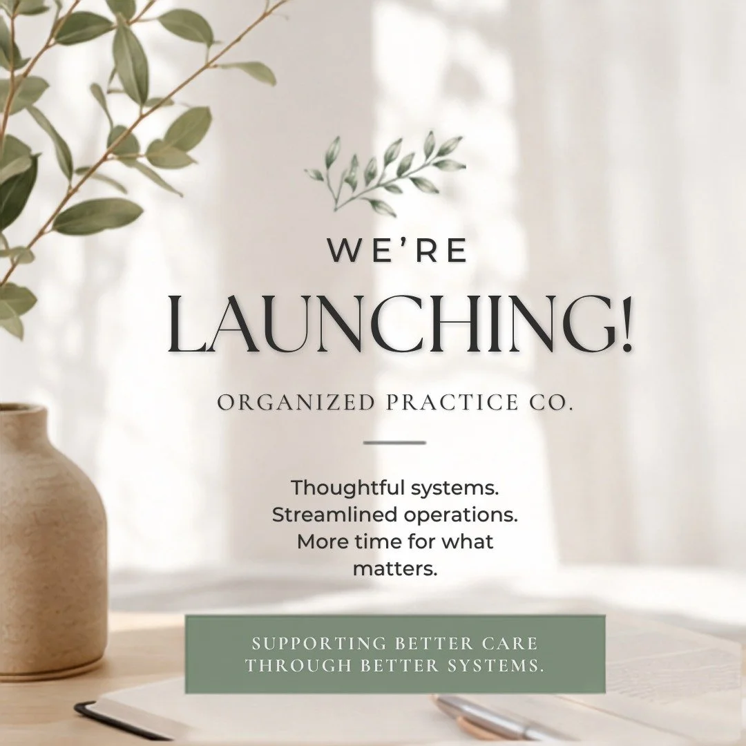 ✨ We're live! ✨

Welcome to Organized Practice Co. 🌿

After years of working behind the scenes in wellness clinics, I saw the same challenge over and over again: incredible practitioners spending far too much time managing bookings, inboxes, marketi