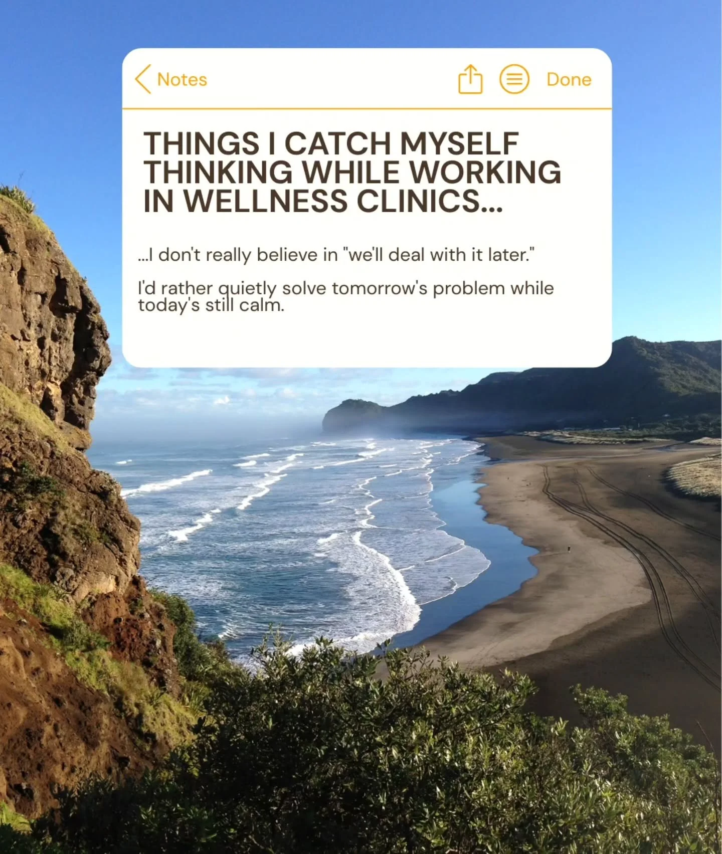 I accepted this is just who I am- and honestly I think practices are better off because of it 🤍

#organizedpractice #wellnessbusiness #wellnesspractice  #WellnessClinic