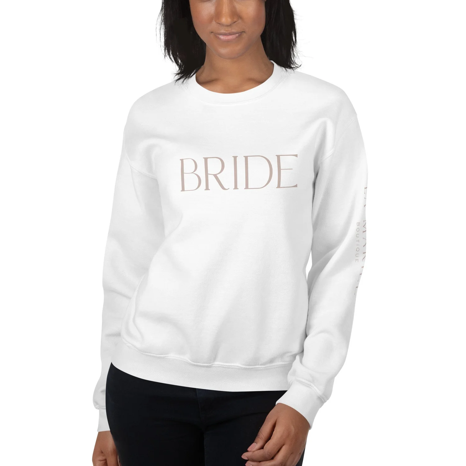 White La Mariée Bride Sweatshirt — La Mariée Boutique