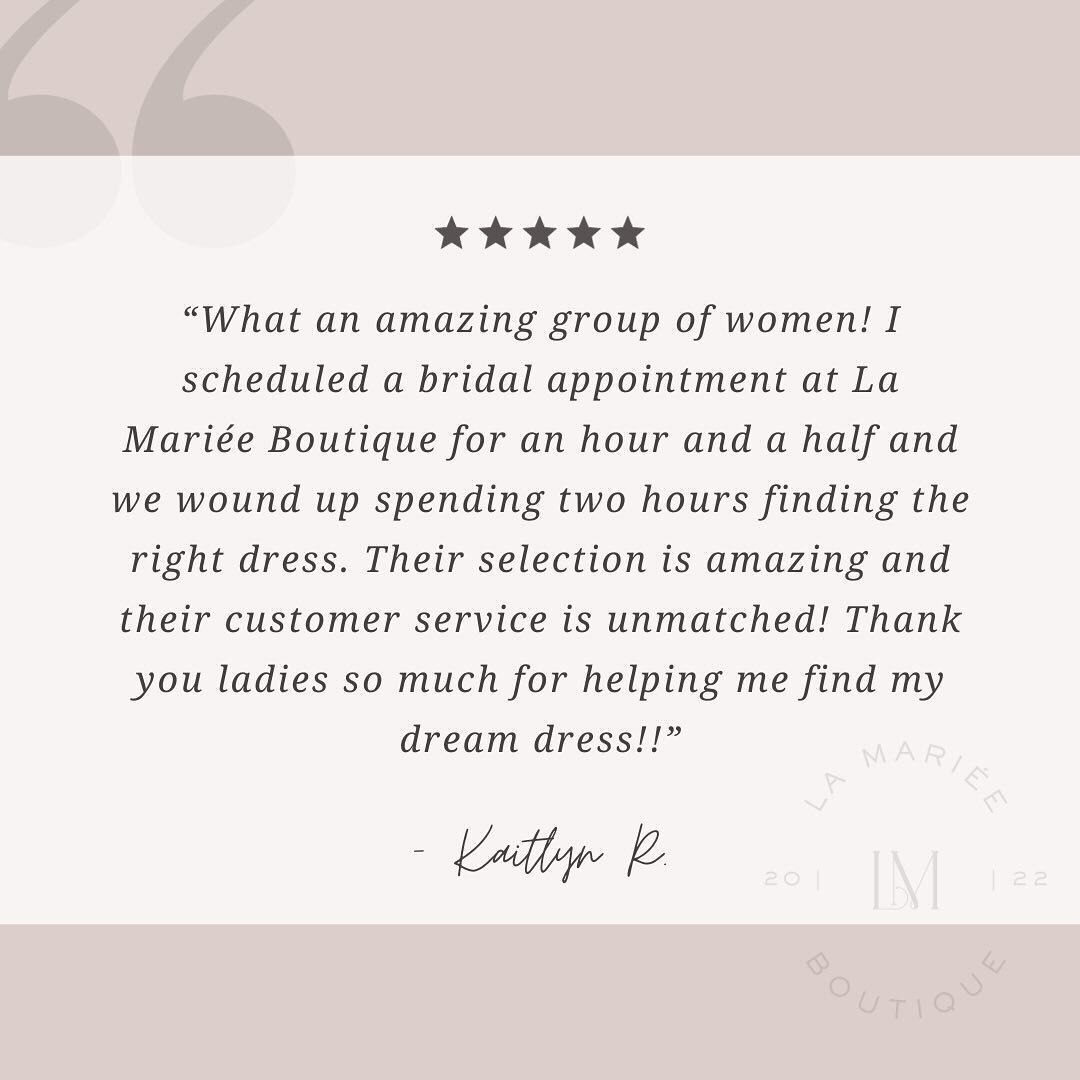 The stars have it! ⭐️🤩 We love our brides and we love providing them with the absolute best bridal shopping experience possible. 🫶 Read the reviews and see for yourself! Then book your appointment to become a #LMBride. 🤗