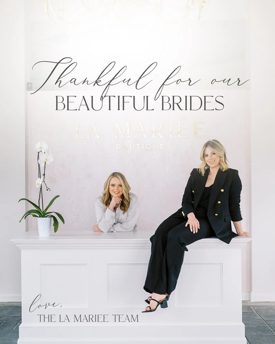 Happy Thanksgiving from the La Mari&eacute;e team!!💖🥹
Today we&rsquo;re feeling extra grateful for our brides and everyone who supports our boutique. Every appointment, every celebration, and every love story shared with us means more than you know