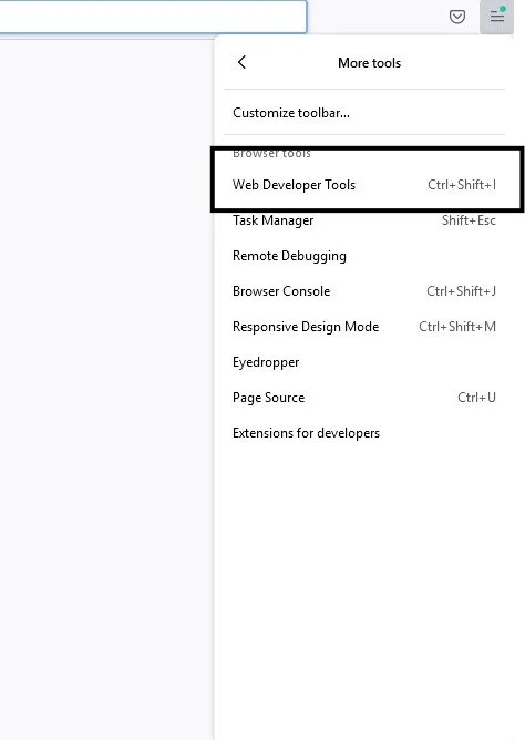 Figure 3-Web Developer Tools