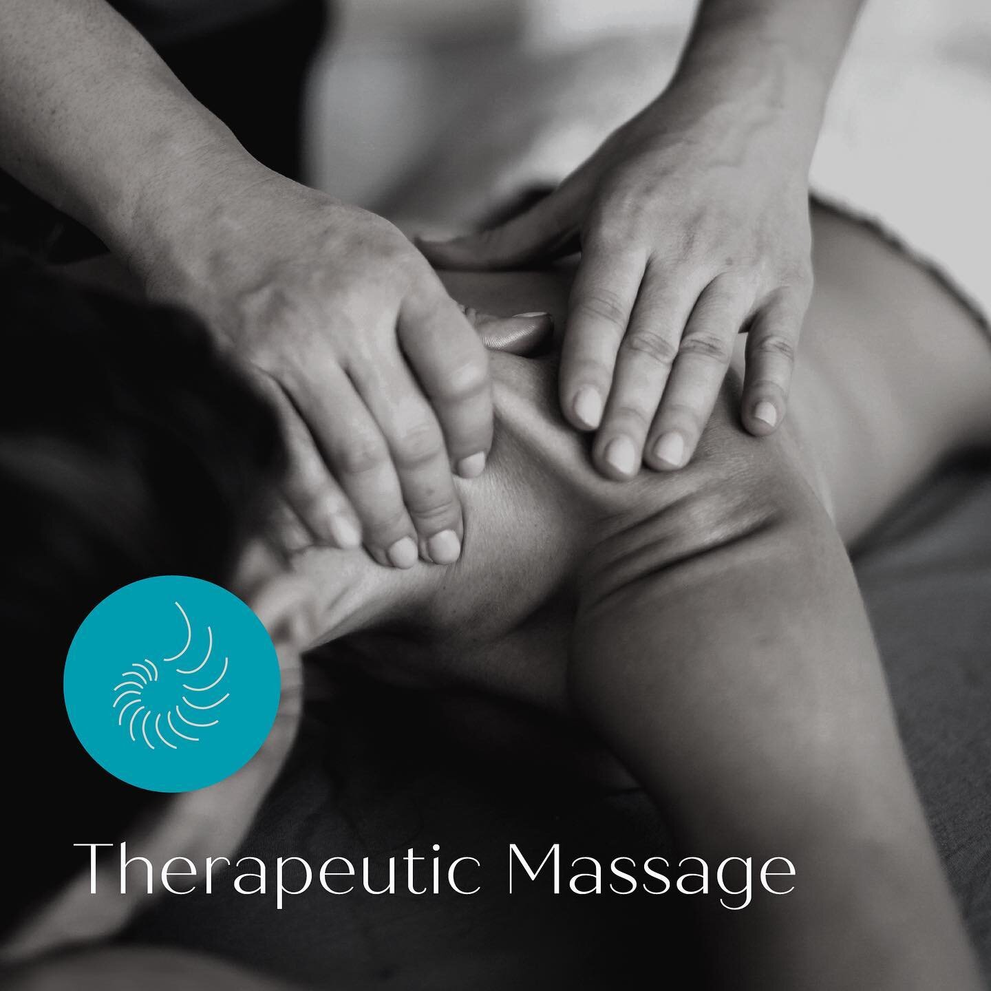 Therapeutic massage is a method of bodywork that is an integration of Swedish, Deep Work, Facilitated Stretching, and energy work to allow the body to relax and ease tension and pain brought on by stress, trauma, and/or injury 💆&zwj;♀️ 

Customized 