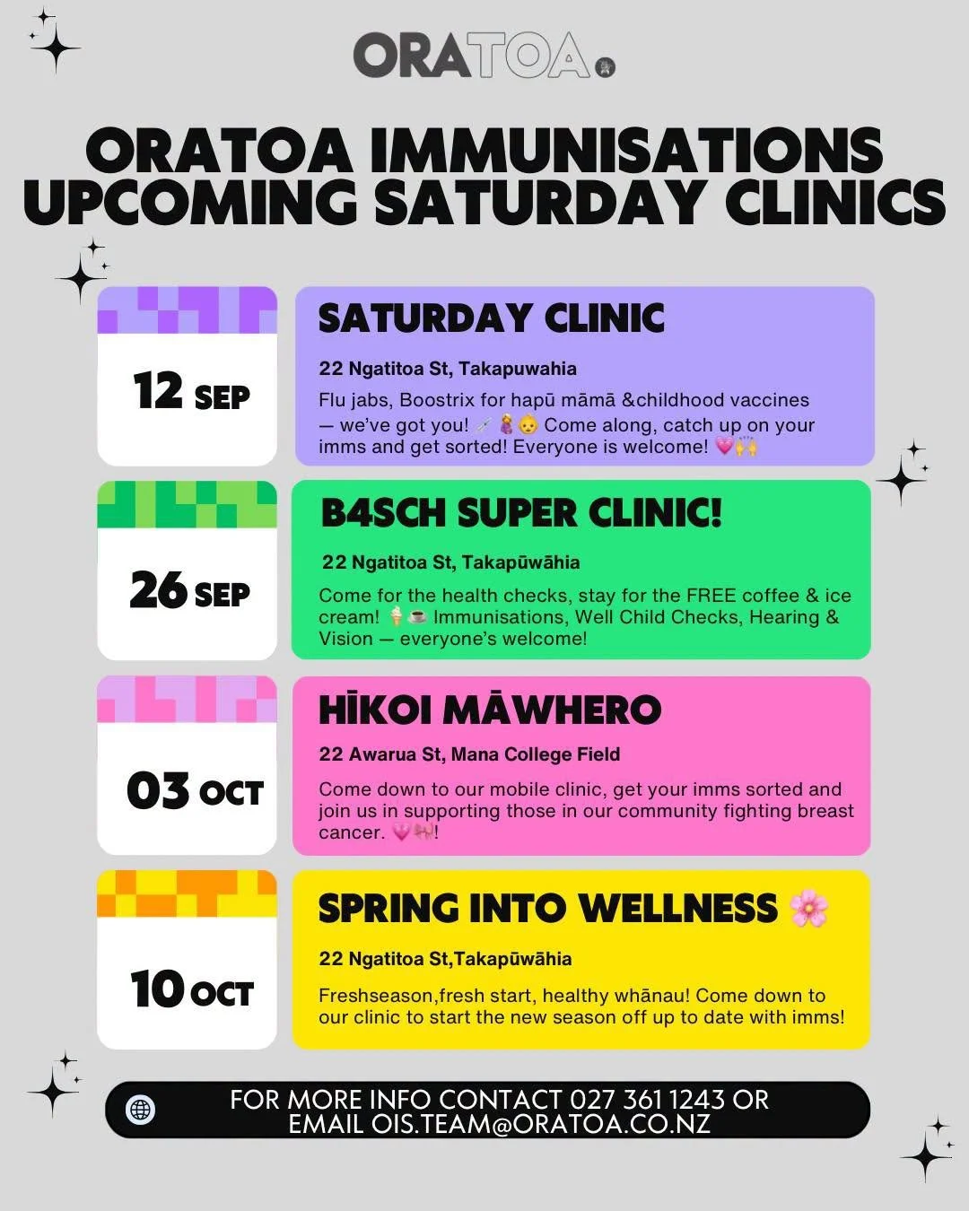 Saturday Immunisation Clinic 