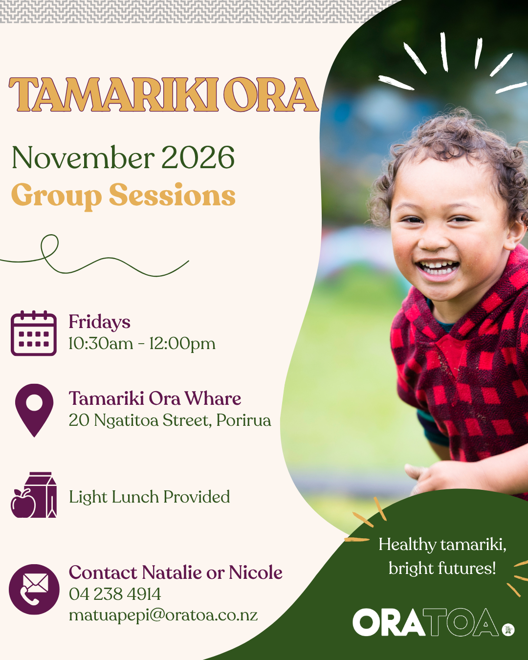 Tamariki Ora November Group - Sun Smart