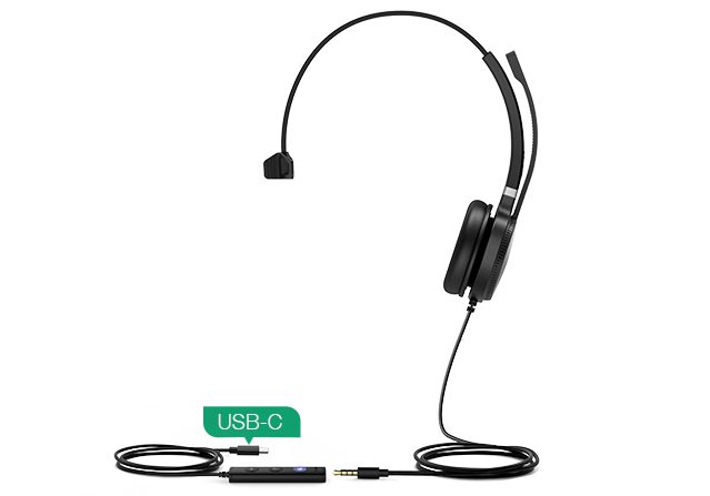 Yealink UH36 Mono Wideband Noise Cancelling Headset USB-C