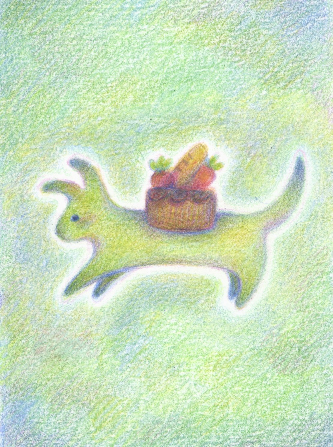 Market, 2026, colored pencil on paper