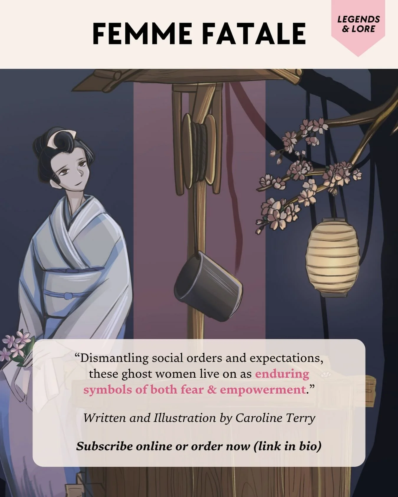 &ldquo;Femme Fatale&rdquo; by Caroline Terry (@kyarocrafts) examines ghost stories across Asia that center on women, figures who embody both fear and empowerment. These spectral women reveal deeper truths about injustice, resilience, and the power of
