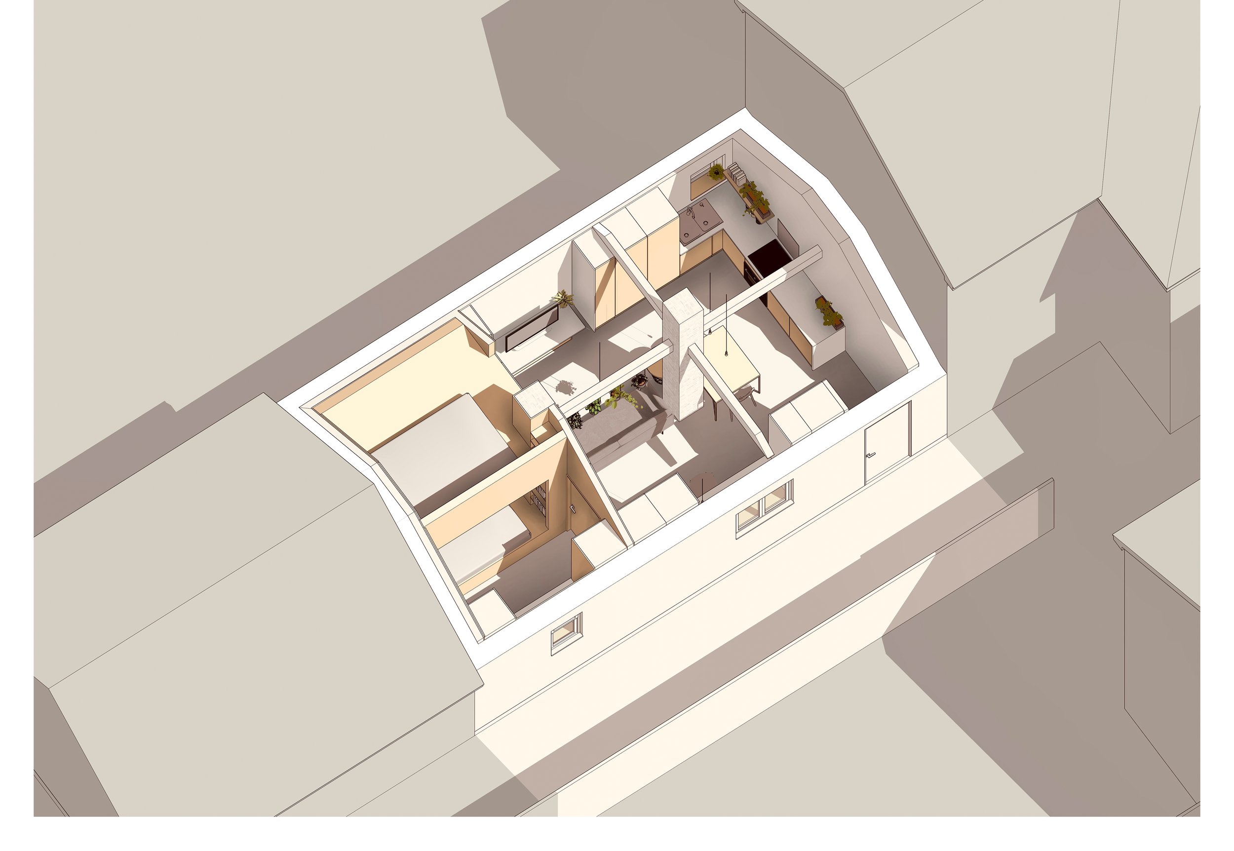Studio Refurbishment - 3D View Overview