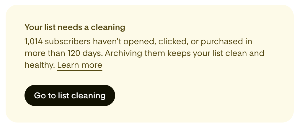 how to know it's time to clean your list inside Flodesk Deliverability Center