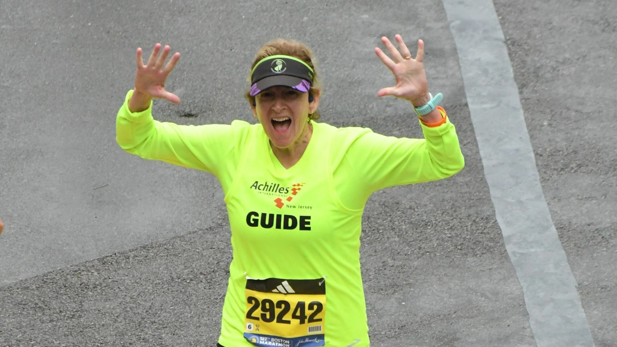 Team Achilles female charity runner