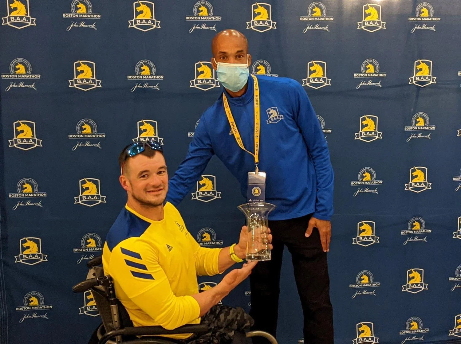 Zach Stinson receiving his BAA award