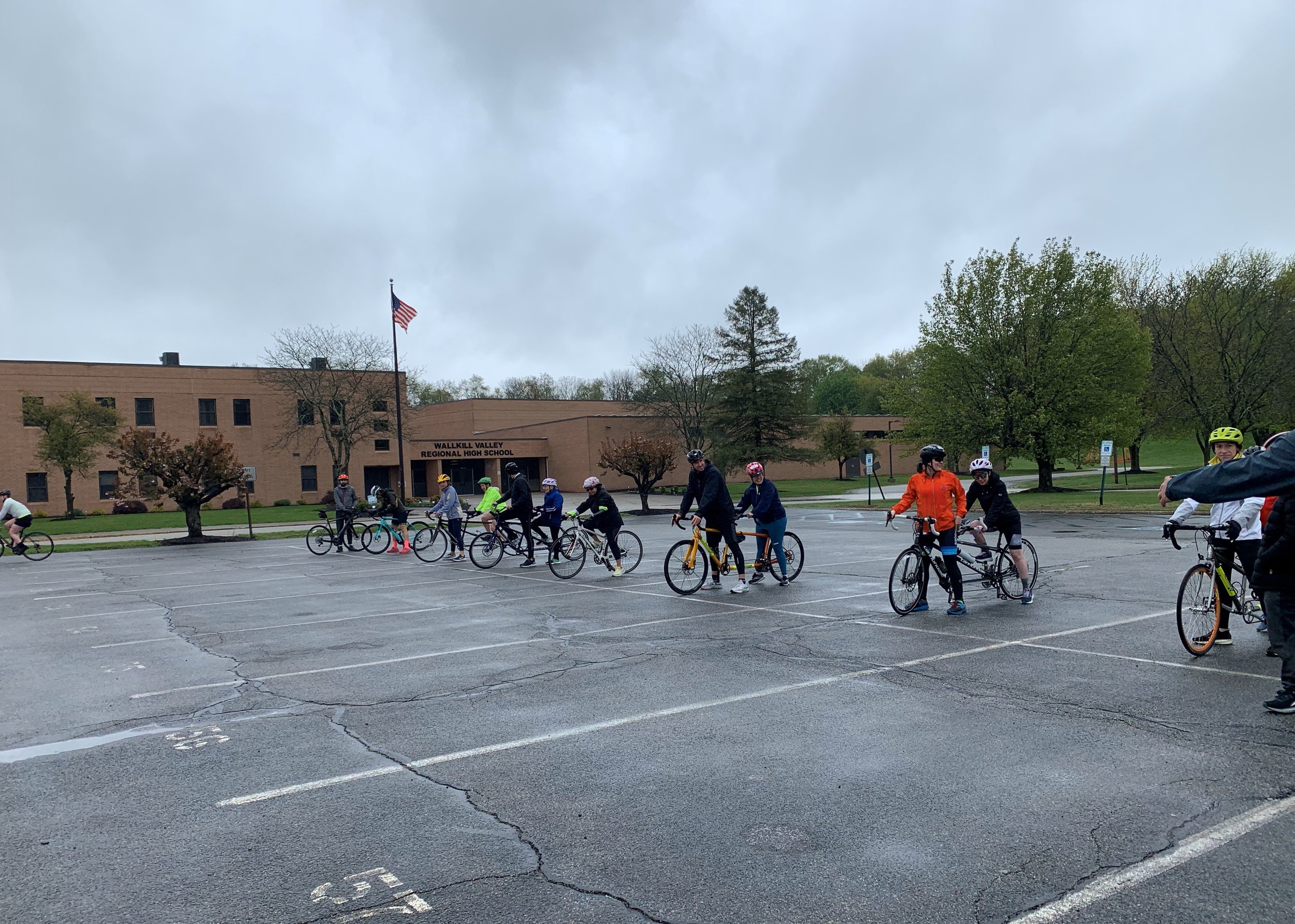  Achilles athletes practicing riding tandem bicycles  