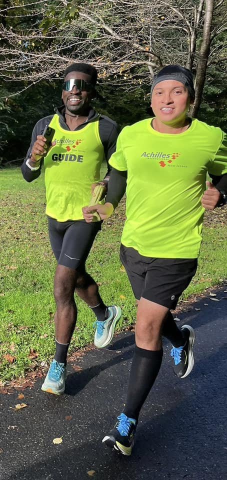  Rolando and Hellah running together  