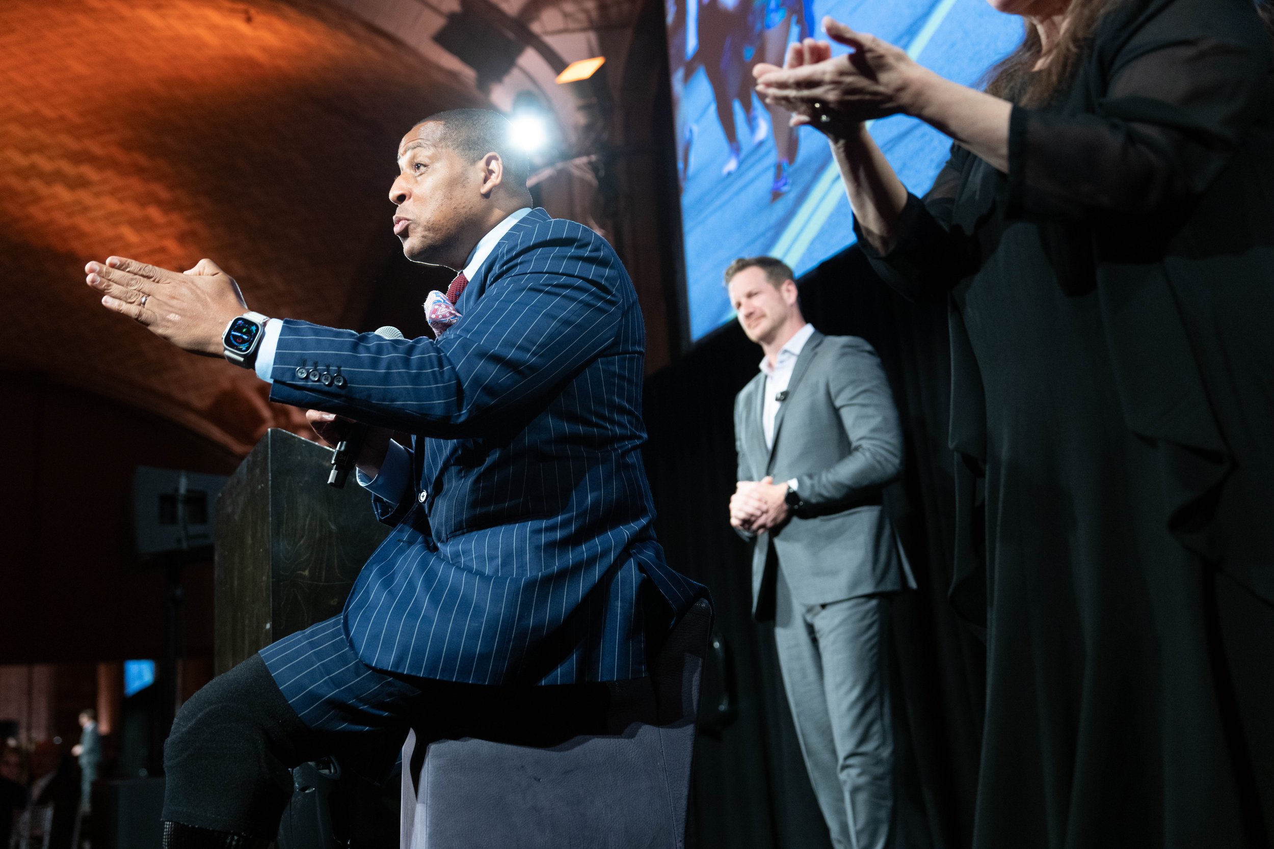 Cedric King speaking during the program.