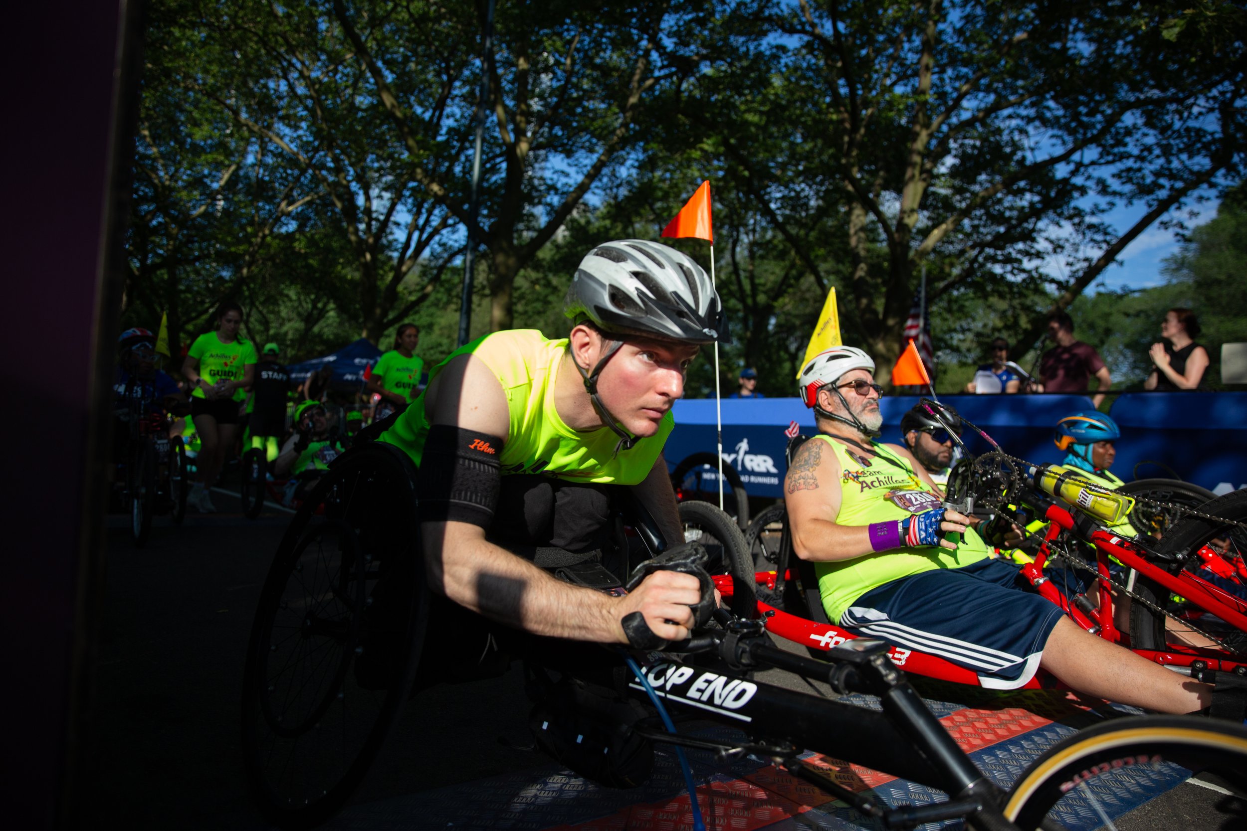Wheelers at the start line.