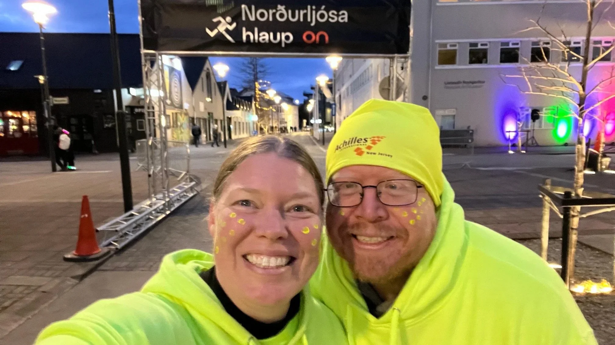 Jonathan and Amy Aguilar, Reykjavik Northern Lights 5K