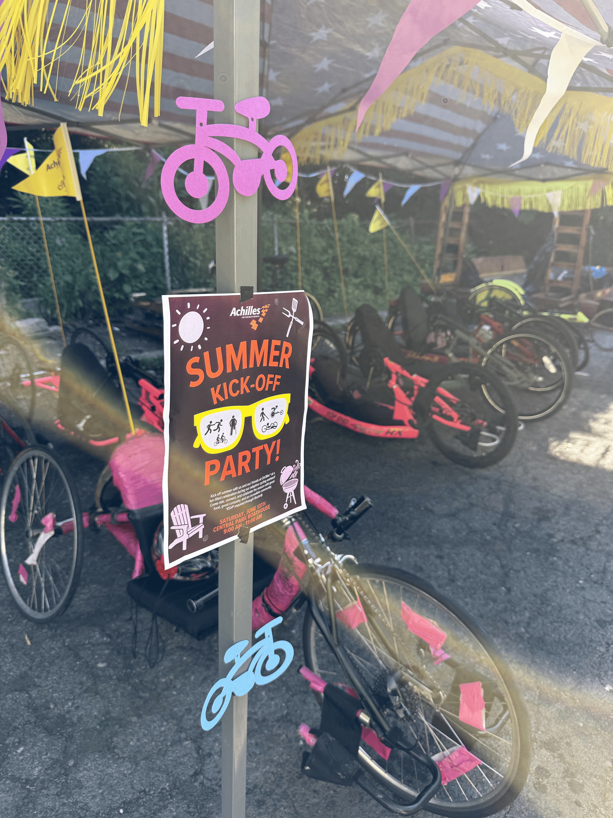  Decorations at the summer kick off celebration.  