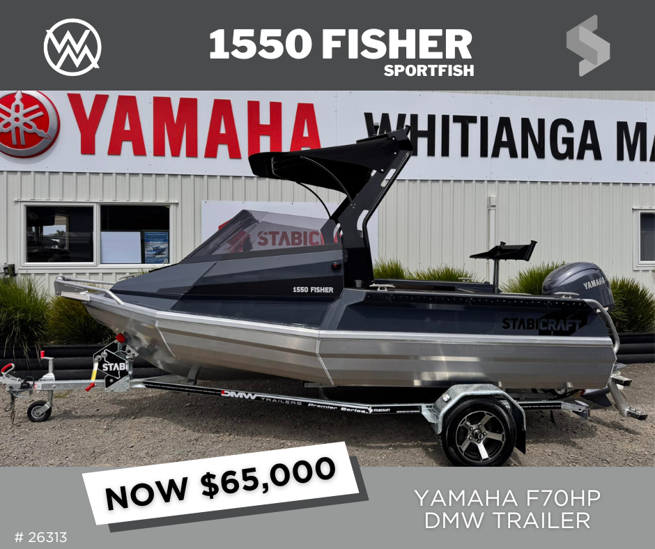 2026 STABICRAFT 1550 FISHER SPORTFISH, YAMAHA F70HP &amp; DMW TRAILER - IN STOCK NOW!! (DARK GREY)