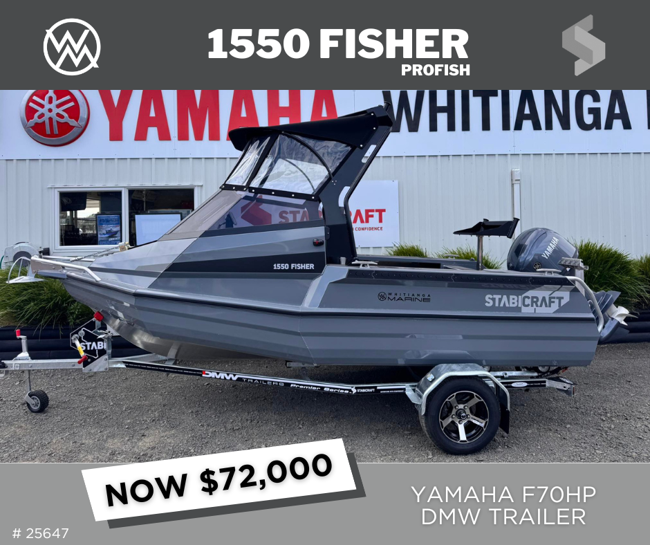 2025 STABICRAFT 1550 FISHER, YAMAHA F70HP &amp; DMW TRAILER - IN STOCK NOW (LIGHT GREY)