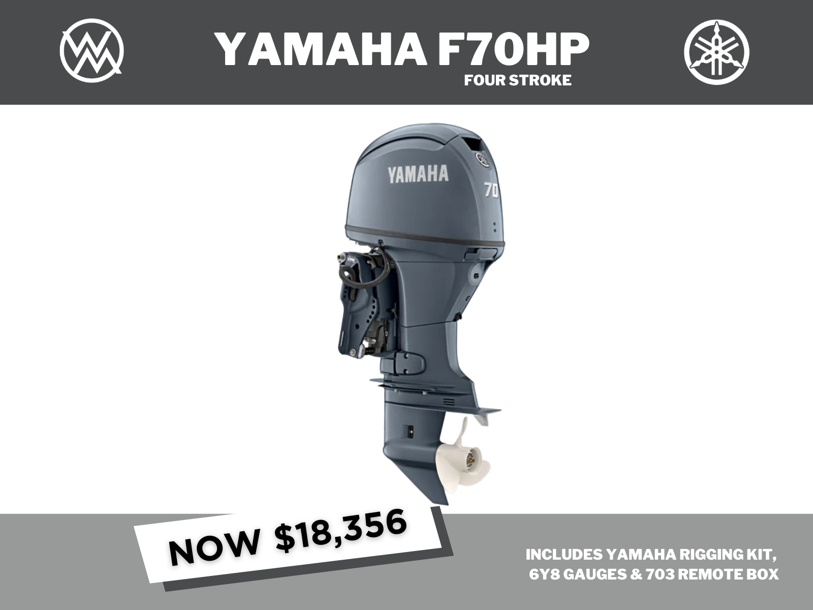 2026 YAMAHA 70HP 4 STROKE - IN STOCK NOW!!