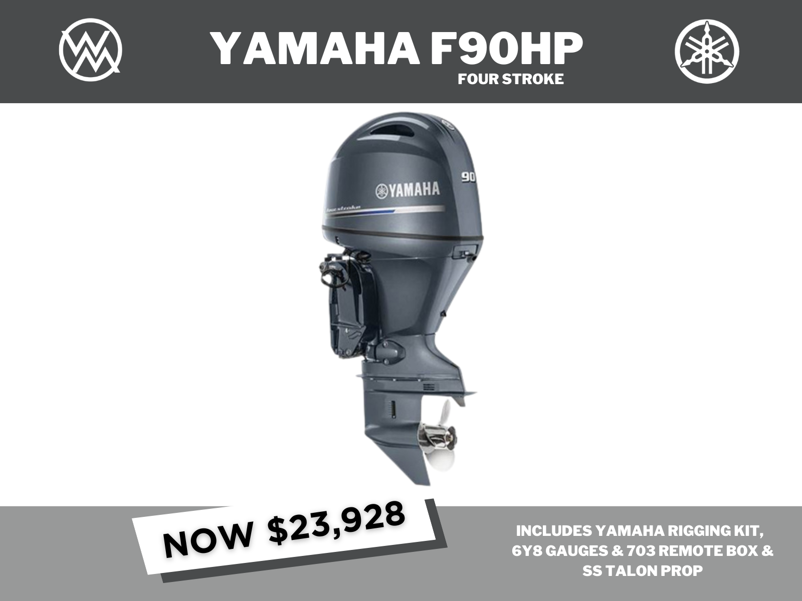 2026 YAMAHA 90HP 4 STROKE - IN STOCK NOW!!
