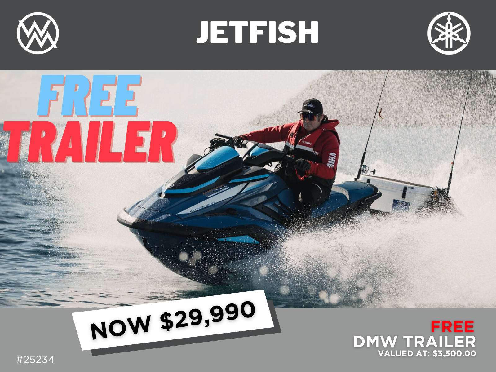 2025 YAMAHA WAVERUNNER JETFISH - IN STOCK NOW!!