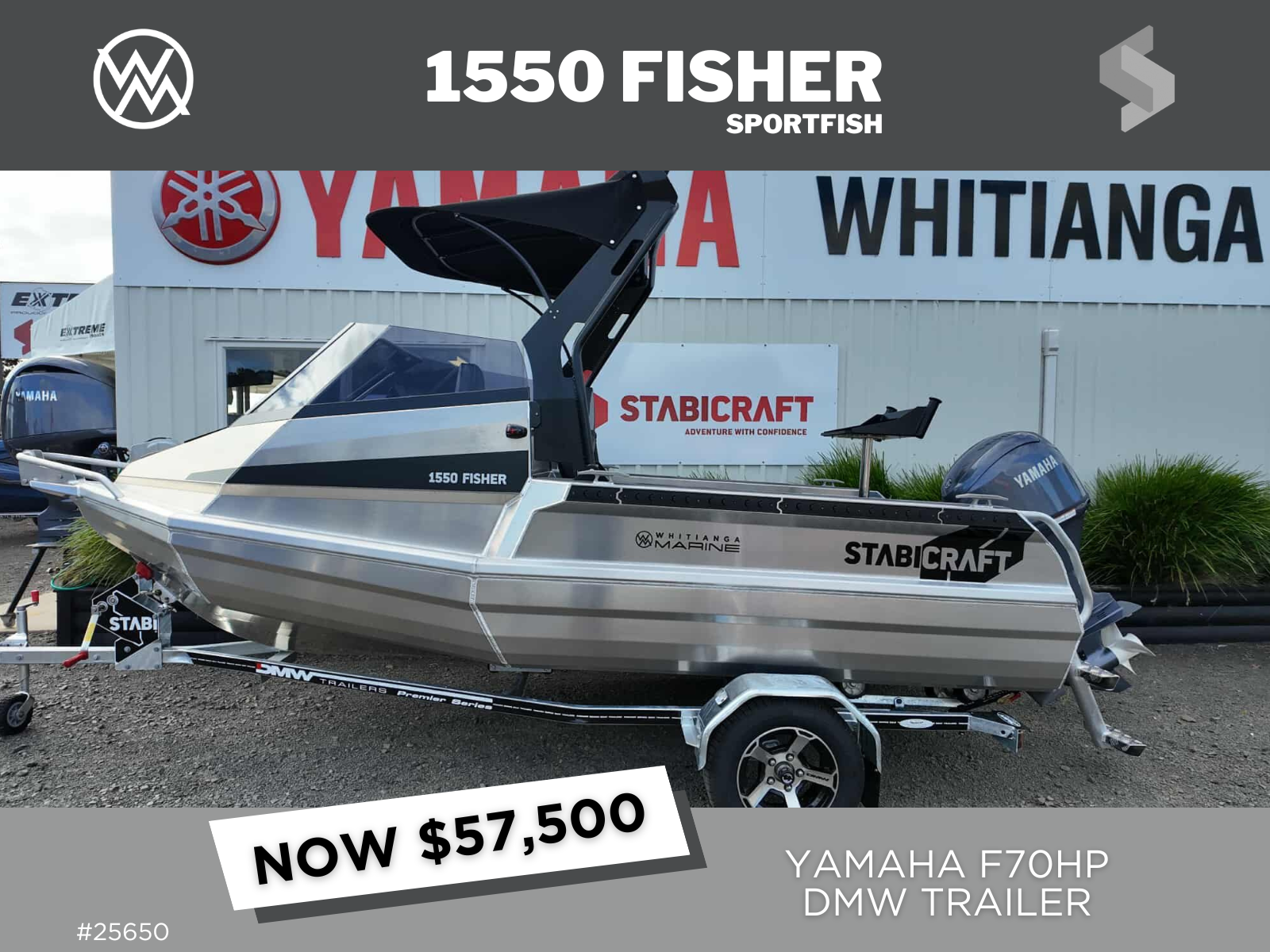 2026 STABICRAFT 1550 FISHER SPORTFISH, YAMAHA F70HP &amp; DMW TRAILER - AVAILABLE NOW!!