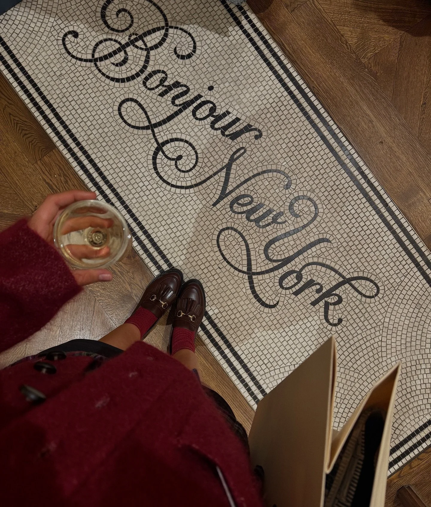 pre departure @sezane soir&eacute;e in the city to kick off festive season 🌃🎁✈️✨ #sezane #sezanelovers