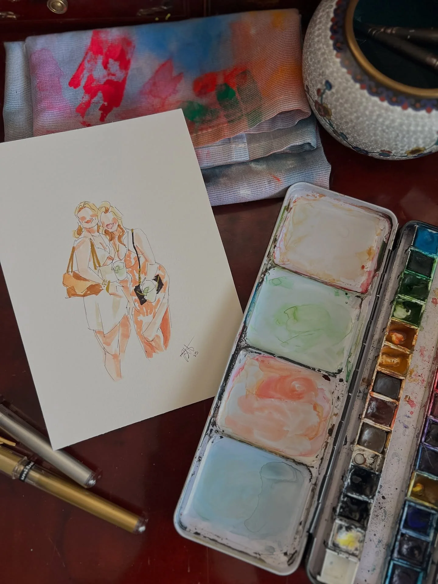 Some summer friendship commissions✨

#friendgifts #weddingguestgift #partyfavorsideas #weddingportraiture #anniversarygiftideas #watercolorportraits