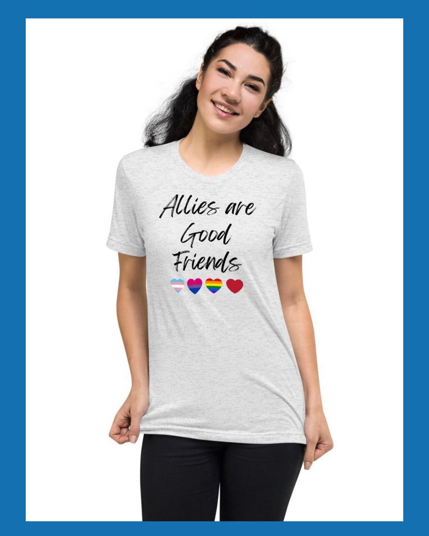 We ❤️Allies! 🏳️&zwj;🌈🏳️&zwj;⚧️#pridemonth #pride #lgbt #smallbusiness #tshirt