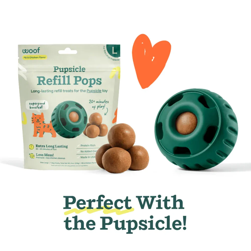 Woof Pupsicle Refill Pops - Peanut Butter and Beef Recipe