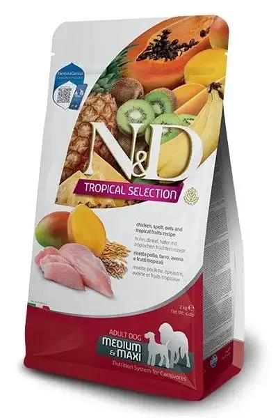 Farmina N&D Tropical Selection Chicken, Spelt, Oats & Tropical Fruits Adult Medium & Maxi Dry Dog Food
